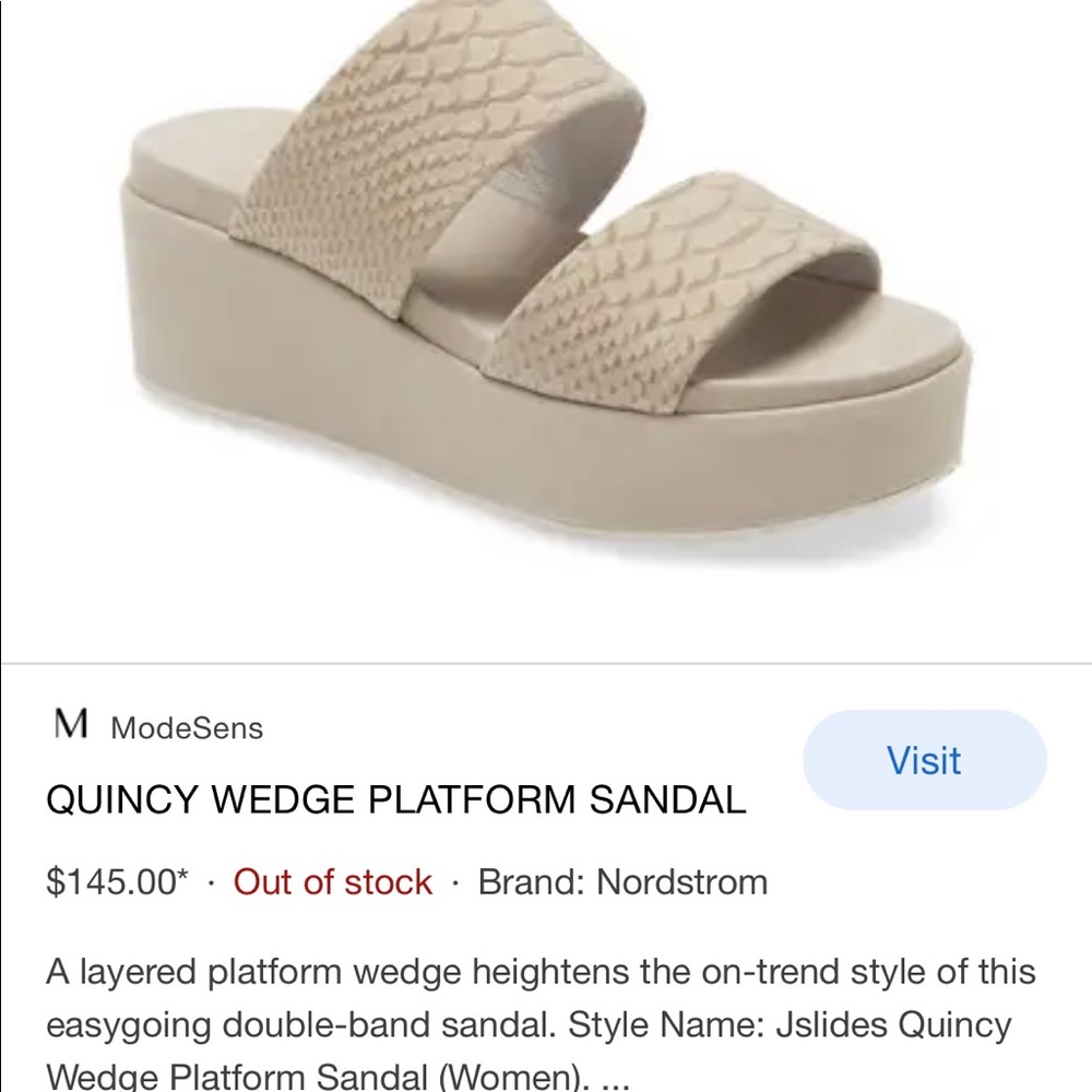 EUC worn once. Like new sz 10 grey A layered platform wedge  double-band sandal.